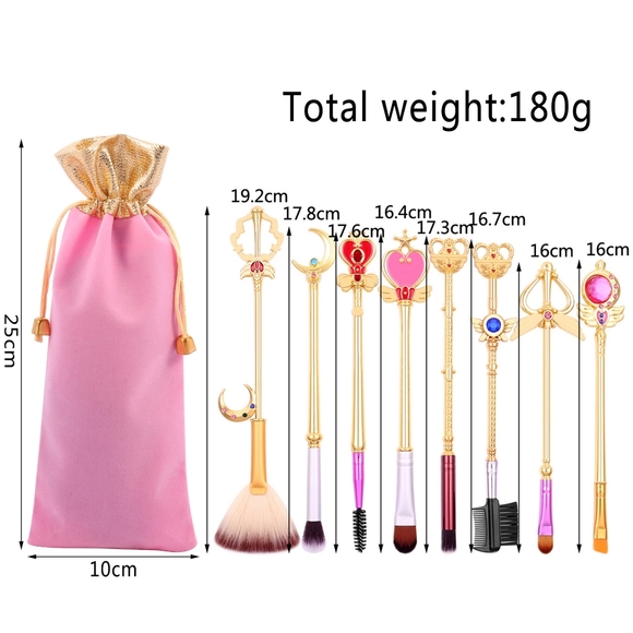 Other - Sailor Moon 🌙 Metal Makeup Brush Toolset with bag